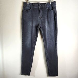 Judy Blue Womens Mid Rise Faded Black Skinny Fit Jeans-Size 11/30